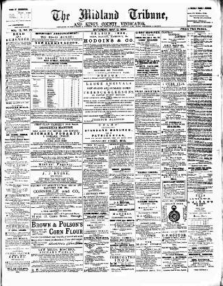 cover page of Midland Tribune published on May 12, 1894