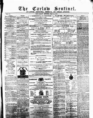 cover page of Carlow Sentinel published on May 11, 1872