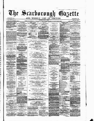 cover page of Scarborough Gazette published on May 11, 1882