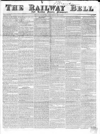 cover page of Railway Bell and London Advertiser published on May 16, 1846