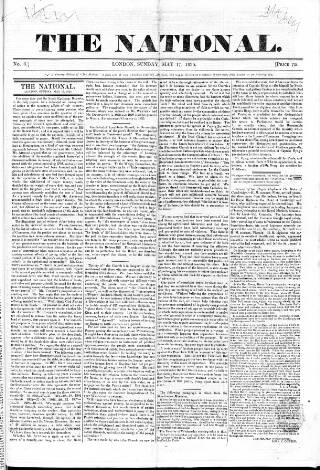 cover page of National published on May 17, 1835