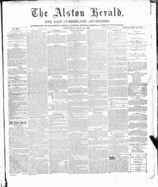 cover page of Alston Herald and East Cumberland Advertiser published on May 29, 1880