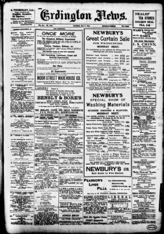 cover page of Erdington News published on May 11, 1912