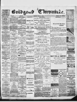 cover page of Bridgend Chronicle, Cowbridge, Llantrisant, and Maesteg Advertiser published on May 11, 1888