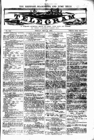 cover page of Bridport, Beaminster, and Lyme Regis Telegram published on May 11, 1877