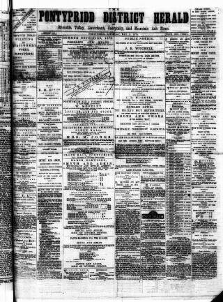 cover page of Pontypridd District Herald published on May 11, 1878
