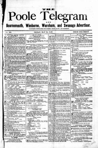 cover page of Poole Telegram published on May 12, 1882