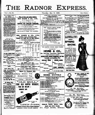 cover page of Radnor Express published on May 11, 1899