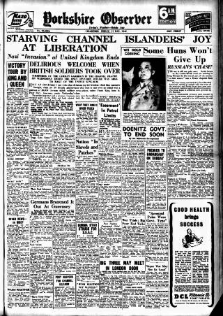 cover page of Bradford Observer published on May 11, 1945