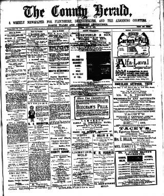 cover page of Flintshire County Herald published on May 11, 1906