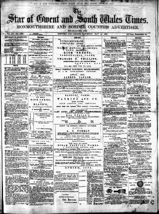 cover page of Star of Gwent published on May 11, 1872