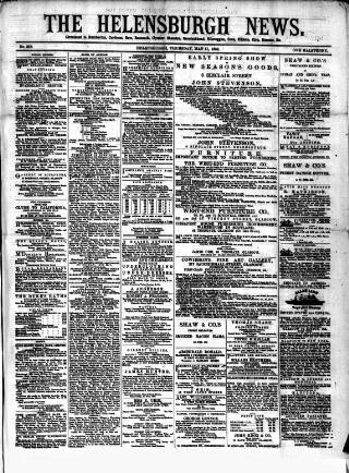 cover page of Helensburgh News published on May 11, 1882