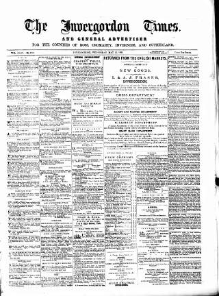 cover page of Invergordon Times and General Advertiser published on May 12, 1880