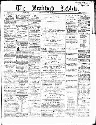 cover page of Bradford Review published on May 11, 1867