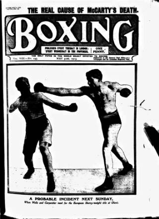 cover page of Boxing published on May 31, 1913