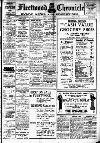 cover page of Fleetwood Chronicle published on May 12, 1933