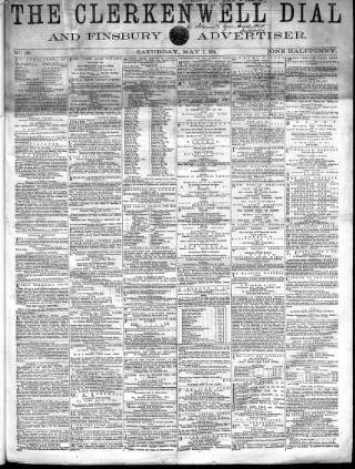 cover page of Clerkenwell Dial and Finsbury Advertiser published on May 7, 1864