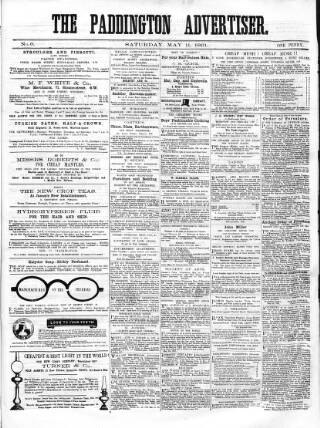 cover page of Paddington Advertiser published on May 11, 1861