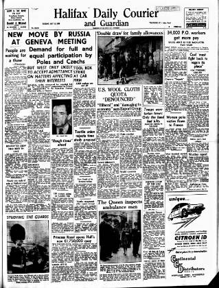 cover page of Halifax Evening Courier published on May 12, 1959