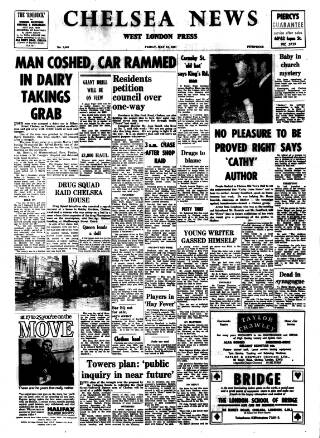 cover page of Chelsea News and General Advertiser published on May 12, 1967