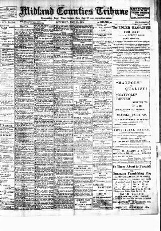 cover page of Midland Counties Tribune published on May 11, 1907