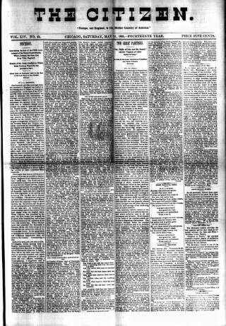 cover page of Chicago Citizen published on May 11, 1895