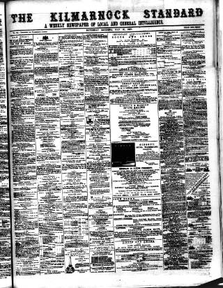 cover page of Kilmarnock Standard published on May 12, 1877