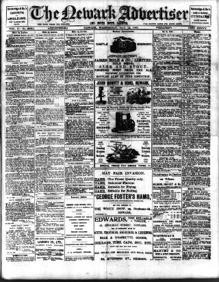 cover page of Newark Advertiser published on May 12, 1909