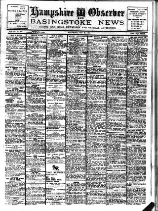 cover page of Hampshire Observer and Basingstoke News published on May 11, 1910