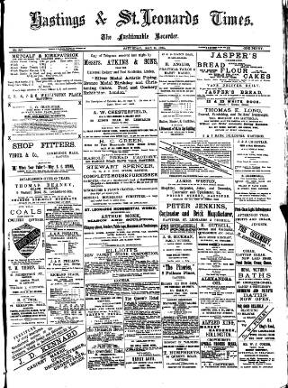 cover page of Hastings & St. Leonards Times published on May 11, 1895