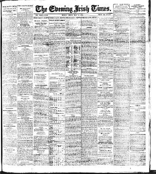 cover page of Evening Irish Times published on May 11, 1906
