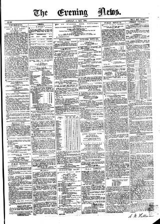 cover page of Evening News (Dublin) published on May 11, 1861