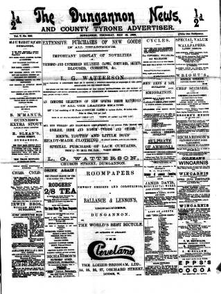 cover page of Dungannon News published on May 12, 1898