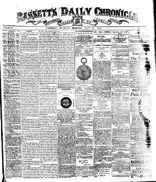 cover page of Bassett's Chronicle published on May 11, 1880