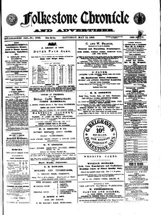 cover page of Folkestone Chronicle published on May 12, 1888
