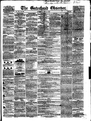 cover page of Gateshead Observer published on May 11, 1844