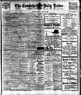 cover page of Cambria Daily Leader published on May 12, 1905