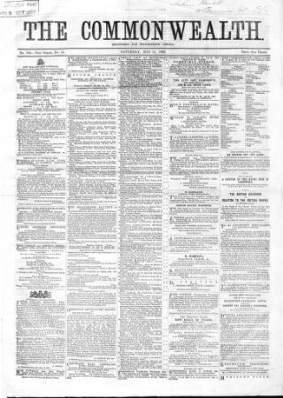 cover page of British Miner and General Newsman published on May 12, 1866