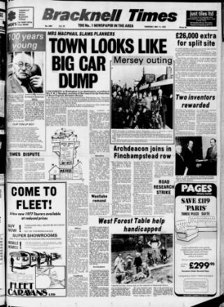 cover page of Bracknell Times published on May 11, 1978
