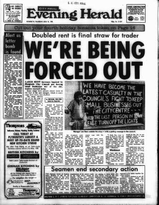 cover page of Western Evening Herald published on May 12, 1988