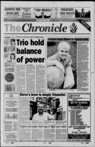 cover page of Nantwich Chronicle published on May 12, 1999