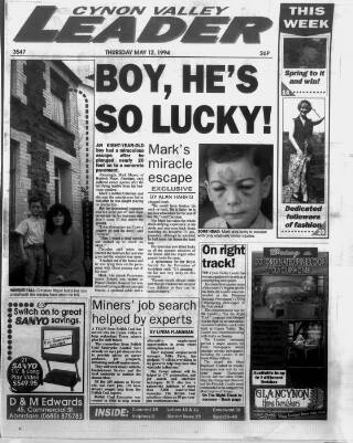 cover page of Aberdare Leader published on May 12, 1994