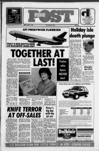 cover page of Ayrshire Post published on May 12, 1989