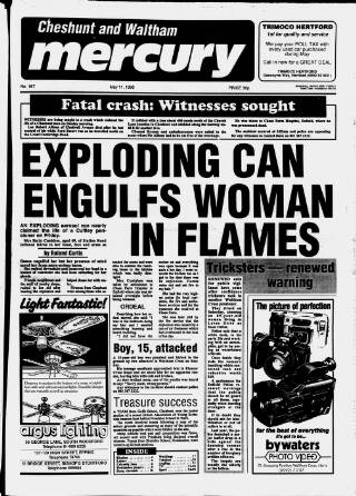 cover page of Cheshunt and Waltham Mercury published on May 11, 1990