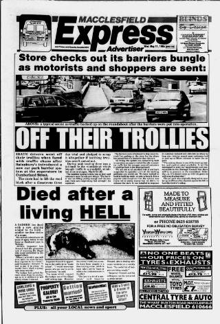 cover page of Macclesfield Express published on May 11, 1994