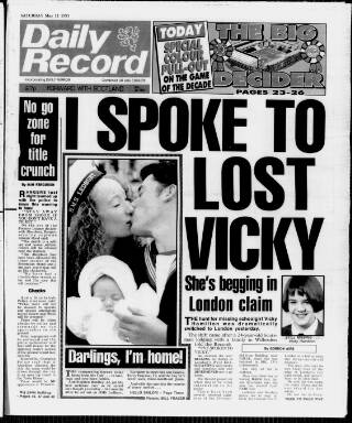 cover page of Daily Record published on May 11, 1991