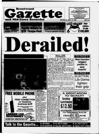 cover page of Brentwood Gazette published on May 12, 1994