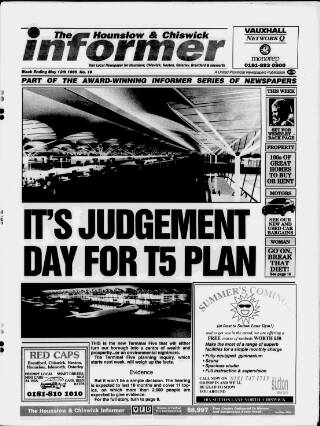 cover page of Hounslow & Chiswick Informer published on May 12, 1995