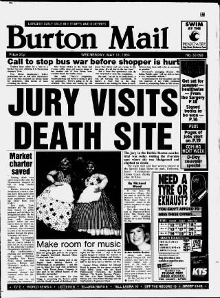 cover page of Burton Daily Mail published on May 11, 1994