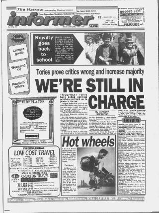cover page of Harrow Informer published on May 11, 1990